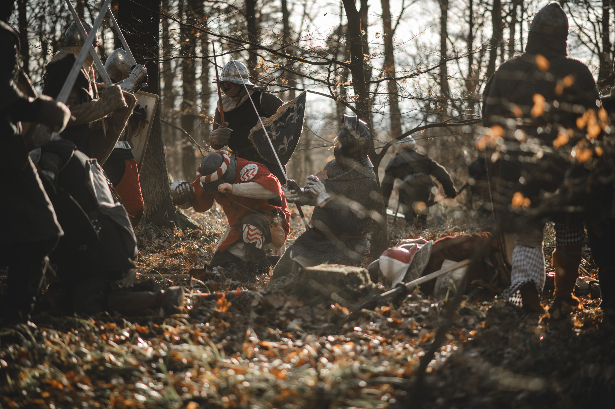 Adeptus LARP skirmish in the forest